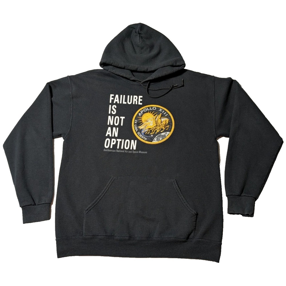 SMITHSONIAN NATIONAL AIR‎ AND SPACE MUSEUM APOLLO XIII Men Medium? Black Hoodie